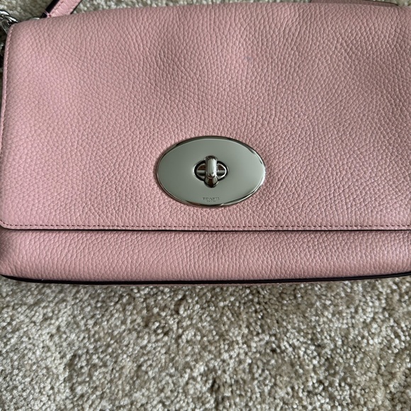 Coach 53083 blush pink pebble leather crosstown crossbody - Picture 7 of 13
